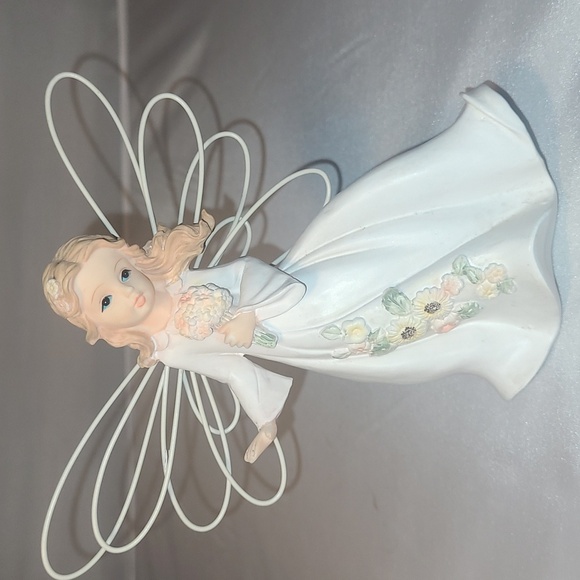 Vintage Popular Creations Angel Figurines Wire Wings Lot of 5 Collectibles 6" - Picture 10 of 11